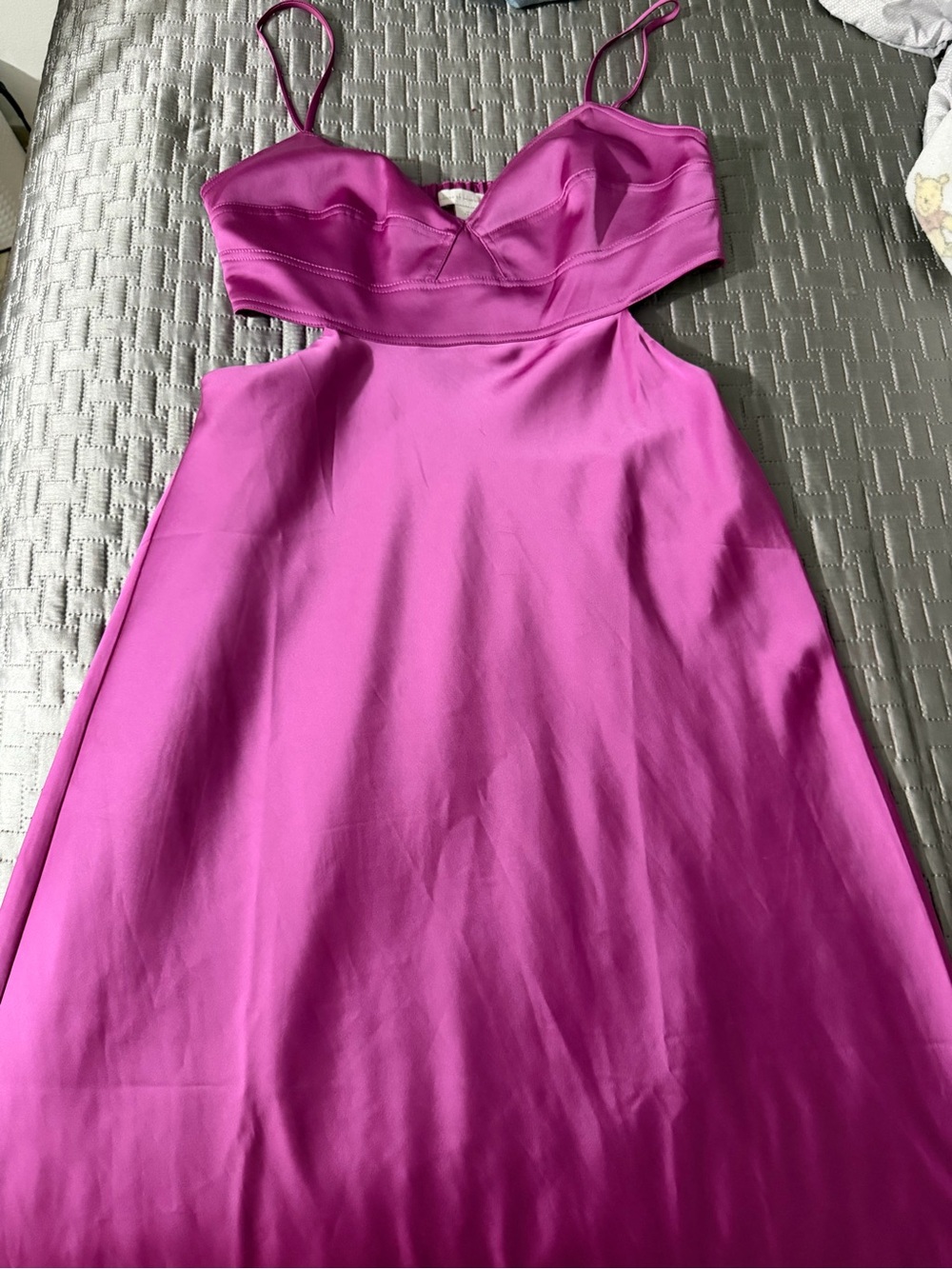 House of Harlow 1960 Girls Fuchsia Spaghetti-Strap A-Line Dress